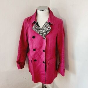 Talbots‎ Pink Button Front Jacket Women's Size 8